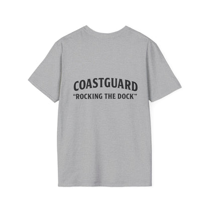 Coastguard Rocking the Dock T-Shirt, Unisex Short Sleeve, Nautical Gift, Beachwear, Navy Inspired Apparel, Casual Summer Top