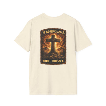 Christian Cross Pocket T‑Shirt — Faith of the Cross Minimalist Tee