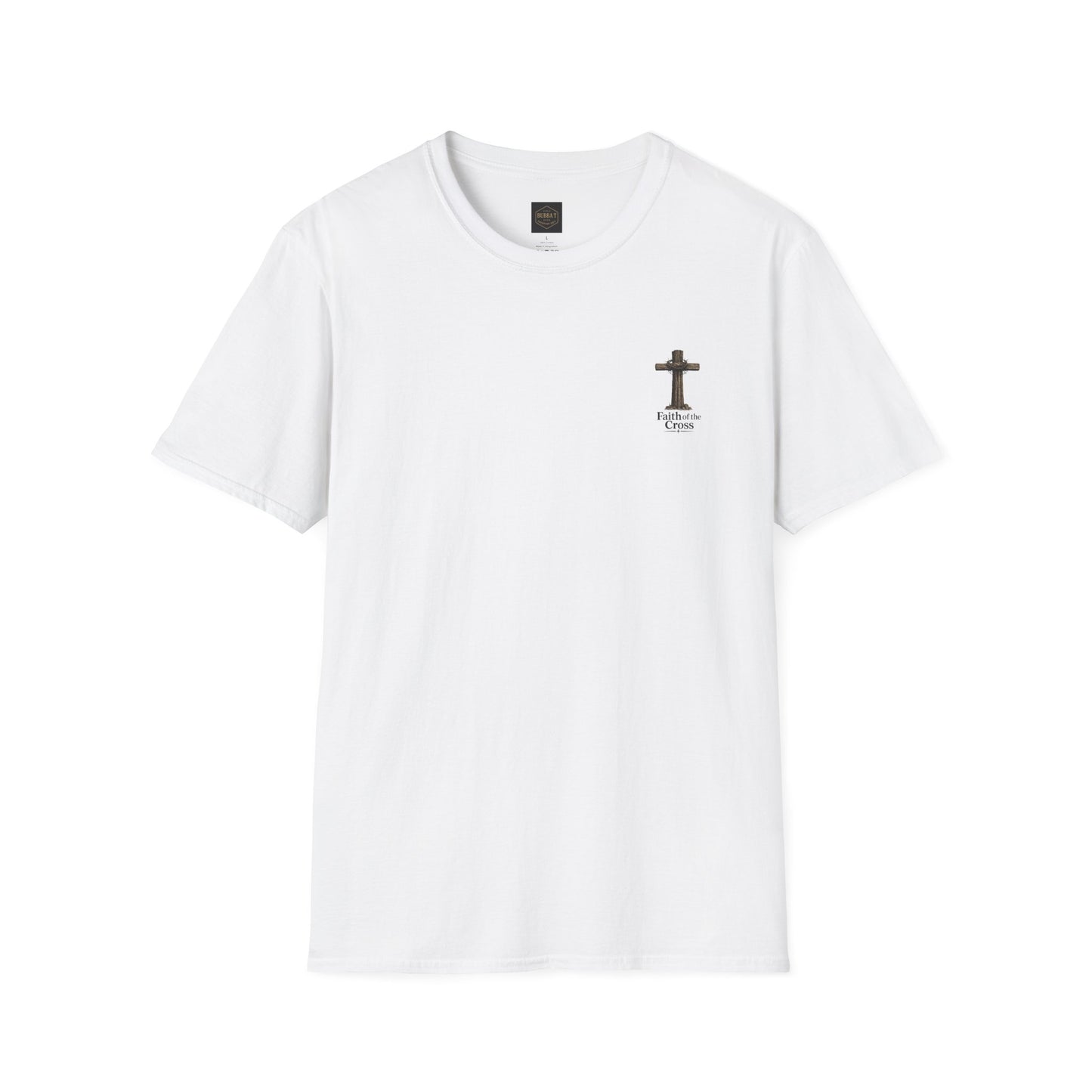 Faith Cross T-Shirt — Small Chest Cross Graphic Christian Tee