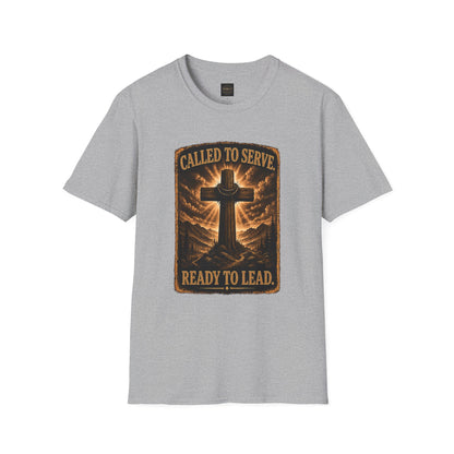 Called to Serve Cross T-Shirt — "Ready to Lead" Christian Faith Tee
