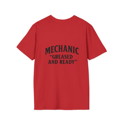 Mechanic Greased and Ready T-Shirt, Automotive Gift, Unisex Tee, Car Enthusiast Apparel, Father's Day Present