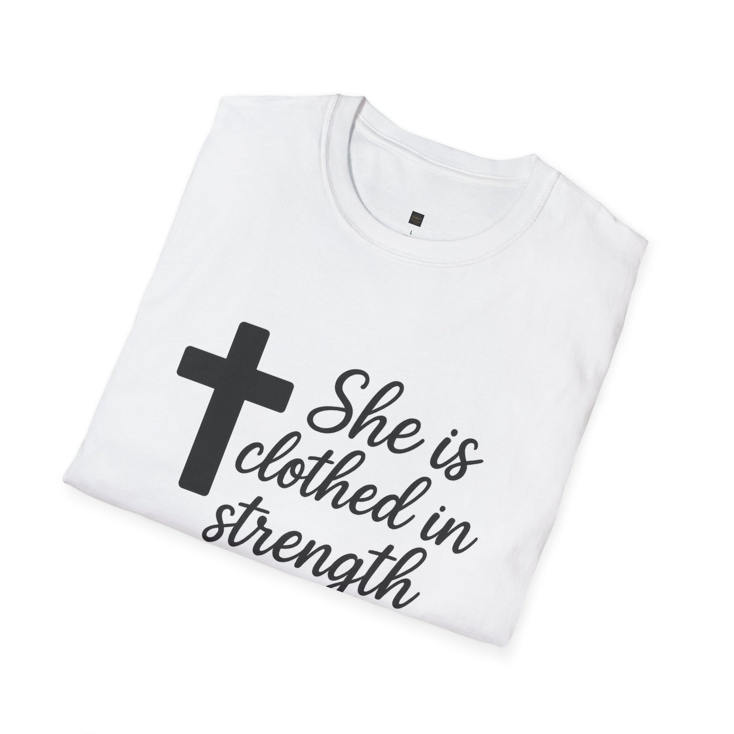 Christian Inspirational T-Shirt, Faith Shirt, Religious Apparel, Proverbs Quote Tee, Gift for Women, Strength & Dignity Design