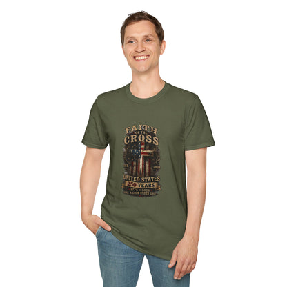 Faith of the Cross T-Shirt — Patriotic Christian Graphic Tee
