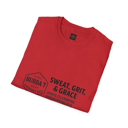 Hilarious Unisex Softstyle T-Shirt for Him & Her, Sweat Grit Grace, Hardworking Men & Women, Perfect for Everyday Wear, [...]