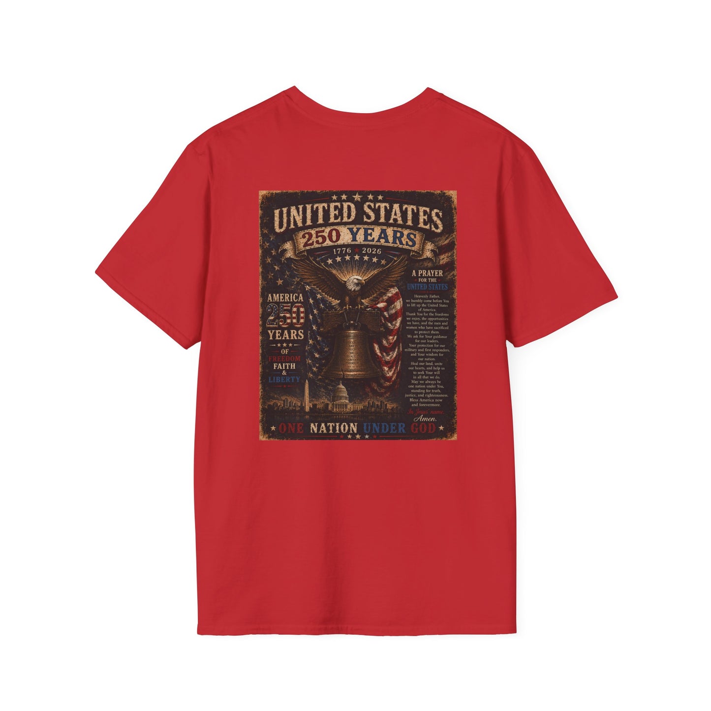 Faith of the Cross T-Shirt — Patriotic Christian Graphic Tee