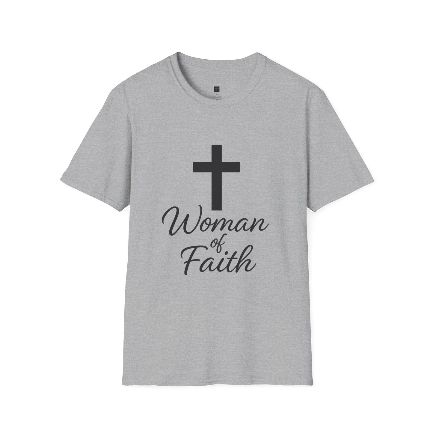 Unisex Softstyle T-Shirt - Woman of Faith, Christian Gift, Inspirational Tee, Spiritual Apparel, Faith-Based Fashion